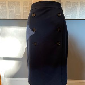 Banana Republic Knee Length Navy Skirt